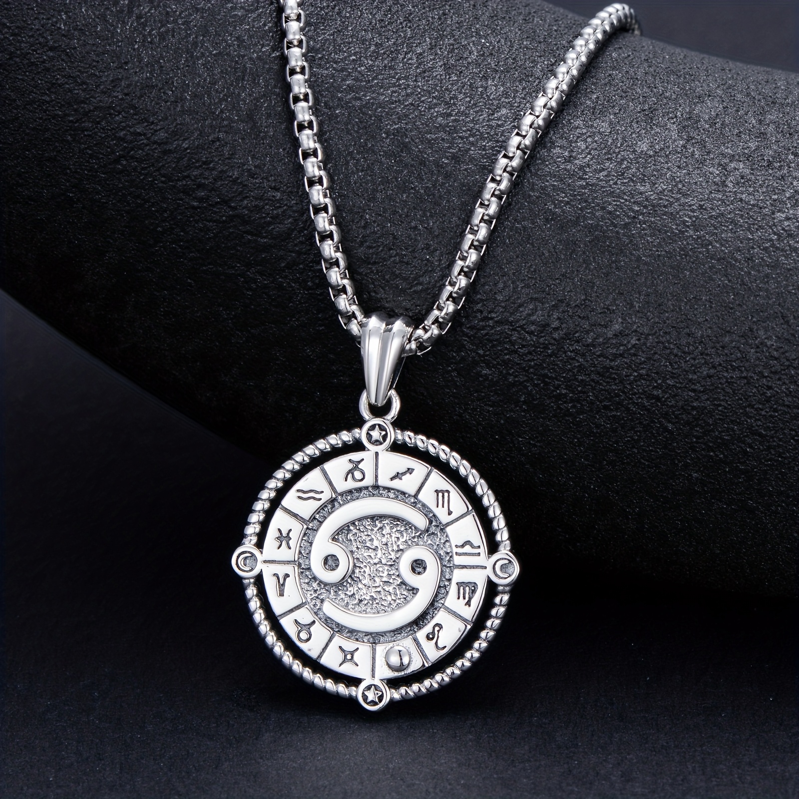 925 Silver Zodiac Sign Necklace with Constellation Pendant